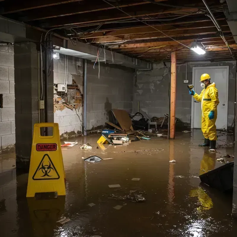 Flooded Basement Electrical Hazard in Cutlerville, MI Property